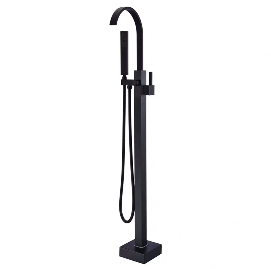 Black Modern bathtub Faucet free standing bathtub faucet floor mounted bathtub faucet